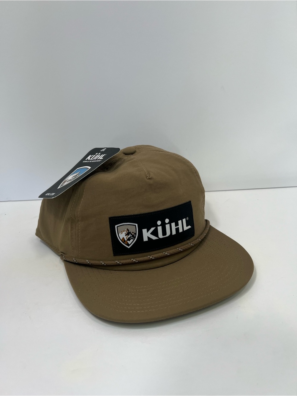 NWT Kuhl Renegade Camp Hat Buckskin Khaki Nylon Rope Snapback Cap One Size New